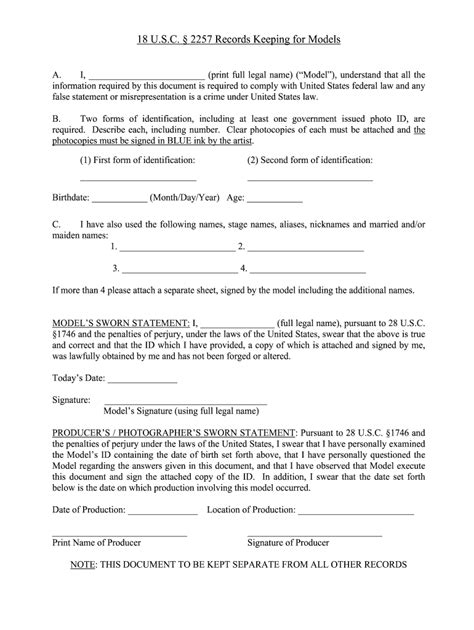 2257 model release form pdf|2257 Model Release Form: Complete with ease